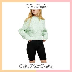 Free People Carousel Cable Knit Sweater
